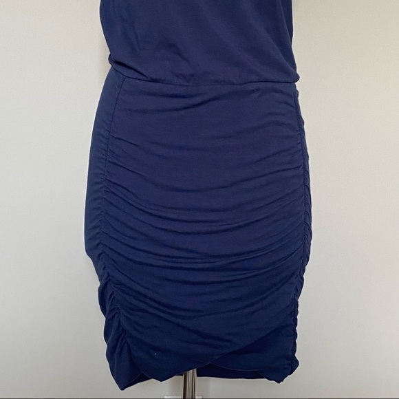 Athleta Navy Ruched Stretchy Tulip Tank Dress, XS - Picture 7 of 14